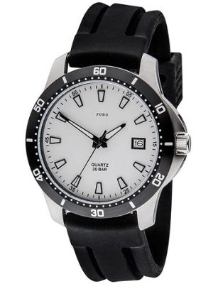 JOBO Herren Armbanduhr Quarz Analog Edelstahl Datum Herrenuhr