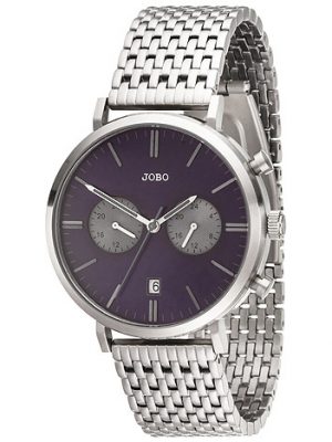 JOBO Herren Armbanduhr Quarz Analog Edelstahl Datum Herrenuhr