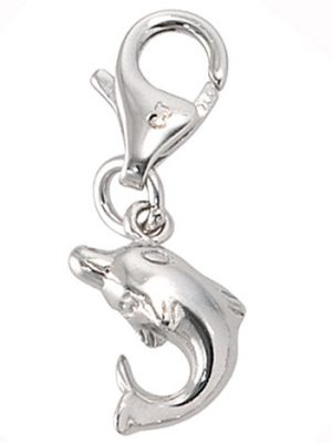 SIGO Einhänger Charm Delfin 925 Sterling Silber rhodiniert