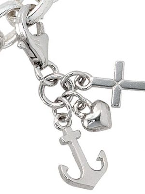 SIGO Einhänger Charm Glaube Liebe Hoffnung 925 Sterling Silber rhodiniert