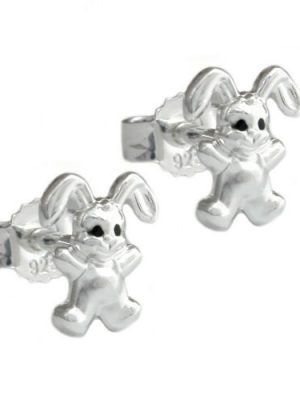 SIGO Ohrstecker, kleiner Hase, Silber 925