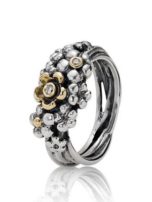 Pandora Ring - 190245D-56 bicolor