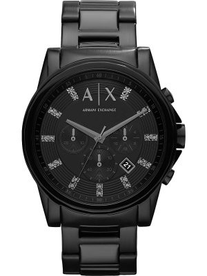 Armani Exchange Analoguhr im SALE Herrenuhren OUTERBANKS AX2093, Schwarz, EAN: 4051432506802