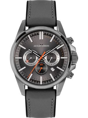 Jacques Lemans Herrenuhr im SALE Chronograph Sport 1-2119A, Grau, EAN: 4040662164319