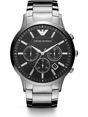 Emporio Armani Herrenuhr im SALE Chronograph AR2460, Silber, EAN: 4051432642319