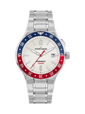 Jacques Lemans Herrenuhr Hybromatic 1-2109G Edelstahl