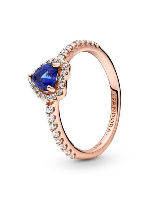 Pandora Ring - Heart - 188421C01 Zirkonia, Metall blau