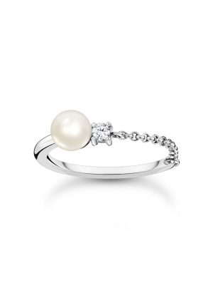 Thomas Sabo Ring - 50 925 Silber, Süßwasserperle, Zirkonia silber