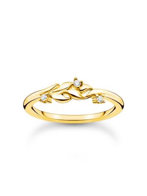 Thomas Sabo Ring - 50 925 Silber vergoldet, Zirkonia gold