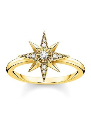 Thomas Sabo Ring - 52 925 Silber vergoldet, 750 Gold, Zirkonia gold