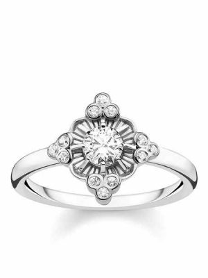 Thomas Sabo Ring - Glam & Soul - Royalty Weiß - TR2221-643-14 Damen silber