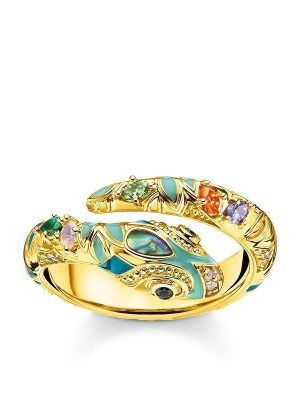 Thomas Sabo Ring - Schlange gold - TR2286-974-7 925 Silber, 750 Gold, Zirkonia, Synthetischer Korund gold