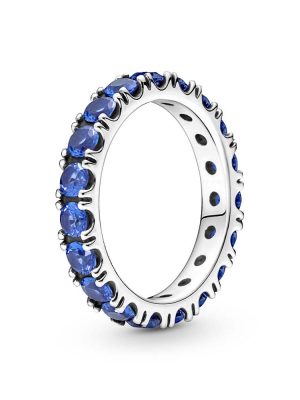 Pandora Ring - 50 925 Silber, Zirkonia blau