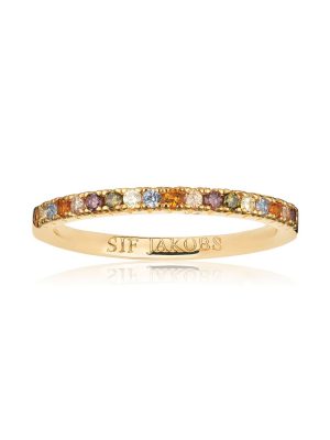 SIF Jakobs Ring - 60 925 Silber vergoldet, Zirkonia gold