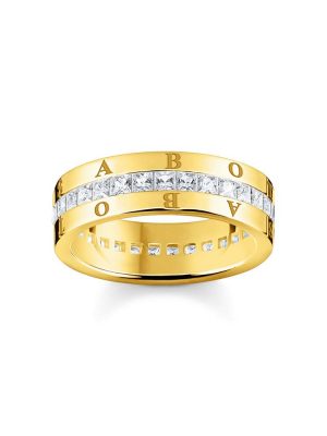 Thomas Sabo Ring - 52 925 Silber vergoldet, Zirkonia gold