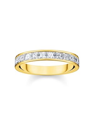 Thomas Sabo Ring - 52 925 Silber vergoldet, Zirkonia gold