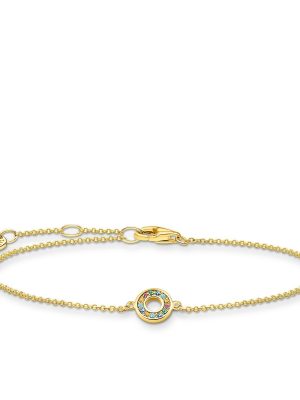 Thomas Sabo Armband - Farbige Steine - A2000-488-7-L19V 750 Gold, 925 Silber vergoldet, Synthetischer Korund, Zirkonia gold