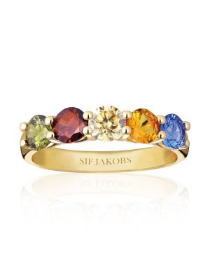 SIF Jakobs Ring - SJ-R42127-ACZ-SG-54 925 Silber vergoldet, Zirkonia gold