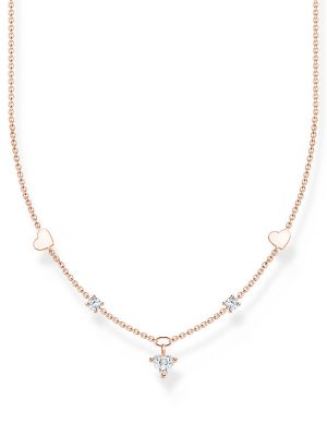 Thomas Sabo Halskette - KE2154-416-14-L42V 925 Silber vergoldet, Zirkonia roségold