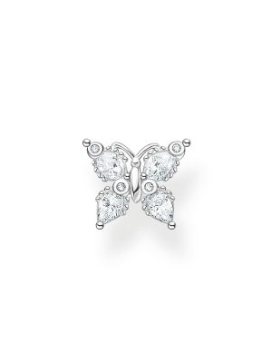 Thomas Sabo Ohrstecker - Schmetterling Weiße Steine - H2195-051-14 925 Silber, Zirkonia silber