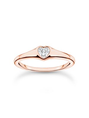 Thomas Sabo Ring - 50 925 Silber vergoldet, Zirkonia roségold