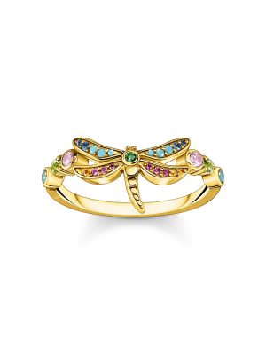 Thomas Sabo Ring - 56 925 Silber vergoldet, Synthetischer Korund, Zirkonia gold