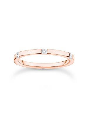 Thomas Sabo Ring - 56 925 Silber vergoldet, Zirkonia roségold