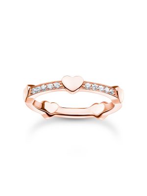 Thomas Sabo Ring - 56 925 Silber vergoldet, Zirkonia roségold