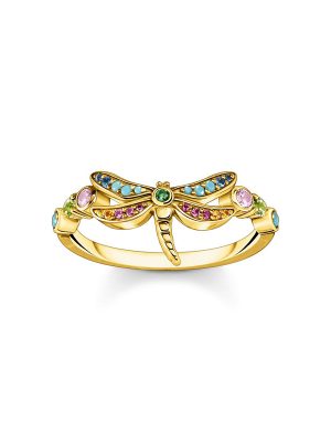 Thomas Sabo Ring - 58 925 Silber vergoldet, Synthetischer Korund, Zirkonia gold