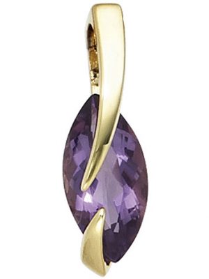 SIGO Anhänger 585 Gold Gelbgold 1 Amethyst lila violett Goldanhänger