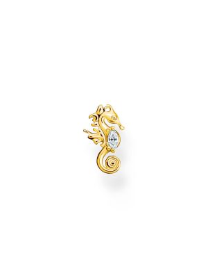 Thomas Sabo Ohrstecker - Einzel Seepferdchen - H2236-414-14 925 Silber vergoldet gold