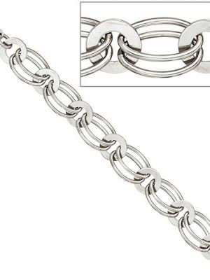 SIGO Armband 925 Sterling Silber rhodiniert 19 cm Silberarmband Karabiner