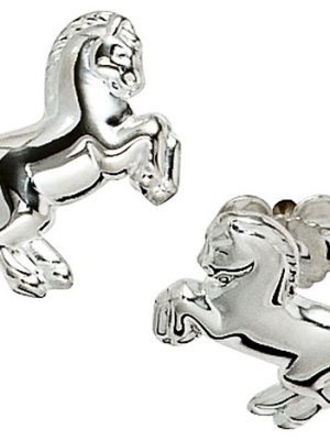 SIGO Kinder Ohrstecker Pferd Pferde 925 Sterling Silber Ohrringe Kinderohrringe