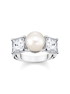 Thomas Sabo Ring - TR2408-167-14 925 Silber, Süßwasserperle, Zirkonia silber