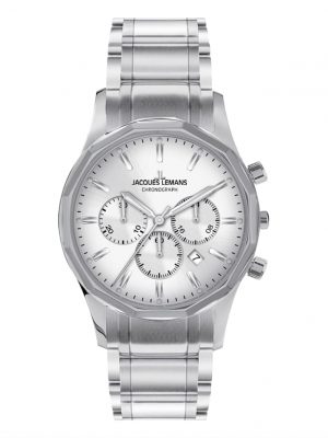 Herrenuhr-Chronograph Stoclholm, Classic 1-2020B Jacques Lemans Silberfarben