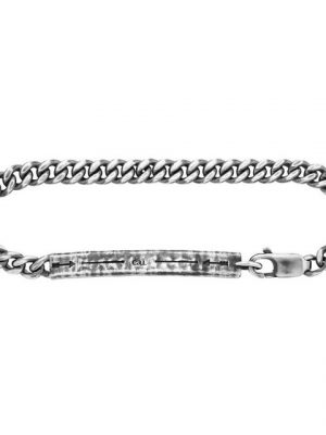 CAÏ Armband "925/- Sterling Silber oxidiert Pfeil 21cm", Panzerkette