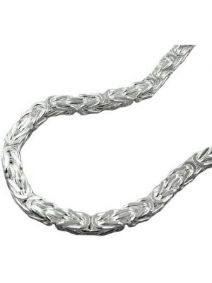 Gallay Armband "4mm Königskette vierkant glänzend Silber 925 21cm"