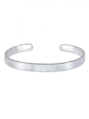 Kuzzoi Armband "Herren Basic Bangle Matt 925 Silber"