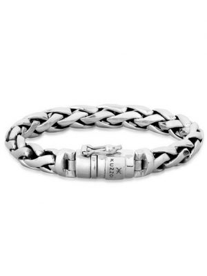 Kuzzoi Armband "Herren Gliederarmband Robust Rund 925 Silber"