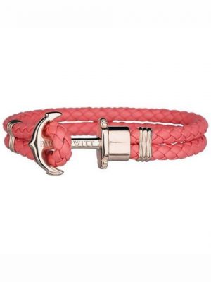 PAUL HEWITT Armreif "Modeschmuck Damen Armband Armreif Paul Hewitt PH-PH-L-R-CB Rosa Leder"