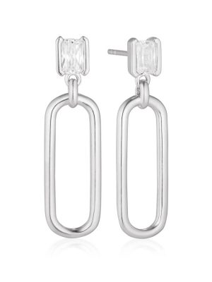 SIF Jakobs Ohrringe - ROCCANOVA LUNGO EARRINGS - SJ-E42256-CZ 925 Silber, Zirkonia silber