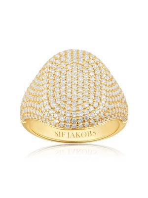 SIF Jakobs Ring - 58 925 Silber, Zirkonia gold