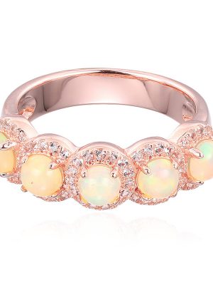 Australischer Opal-Silberring