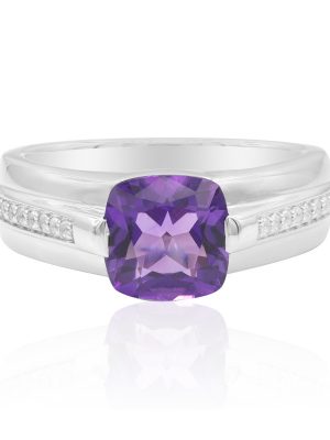 Bolivianischer Amethyst-Silberring