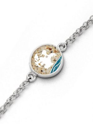 DUR Armband "DUR Schmuck: Armband Ahoi "Rügen" mit Strandsand und blauem Steinsand A1711"