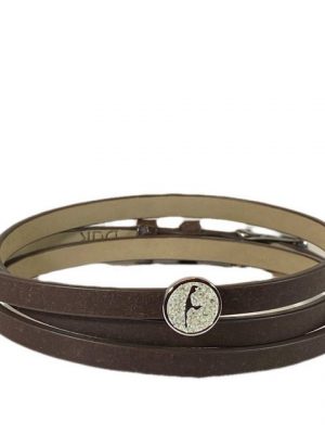 DUR Armband "DUR Schmuck: Armband, Lederarmband braun mit Sandelement A1597"