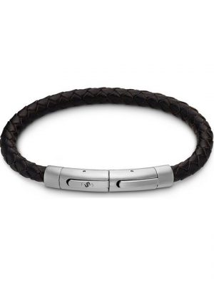 FAVS Armband "FAVS Herren-Armband Leder, Edelstahl"