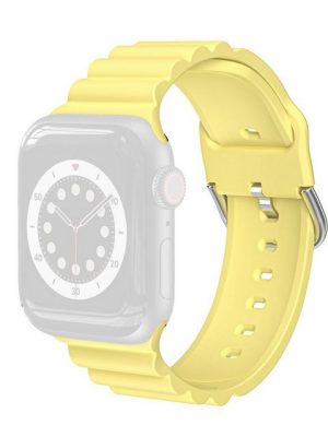 König Design Smartwatch-Armband, Apple Watch Series 1 / 2 / 3 / 4 / 5 / 102 40-38 mm Ersatz Sportarmband Gelb