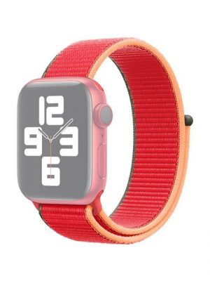 König Design Smartwatch-Armband, Apple Watch Series 1 / 2 / 3 / 4 / 5 / 102 40-38 mm Ersatz Sportarmband Rot