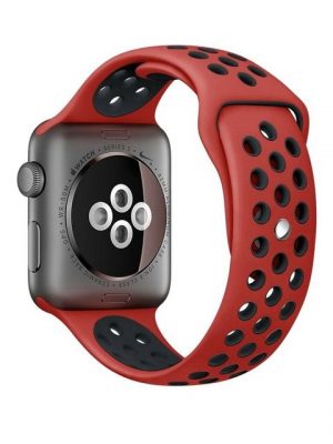 König Design Smartwatch-Armband, Apple Watch Series 1 / 2 / 3 / 4 / 5 / 102 40-38 mm Ersatz Sportarmband Rot